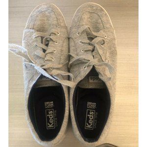 Keds VollieII Womens Jersey Sneaker Shoes Size 9 Fitness Walking Run Light Gray